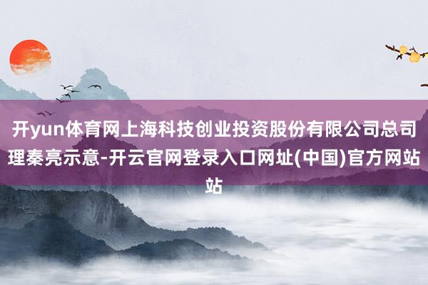 开yun体育网上海科技创业投资股份有限公司总司理秦亮示意-开云官网登录入口网址(中国)官方网站